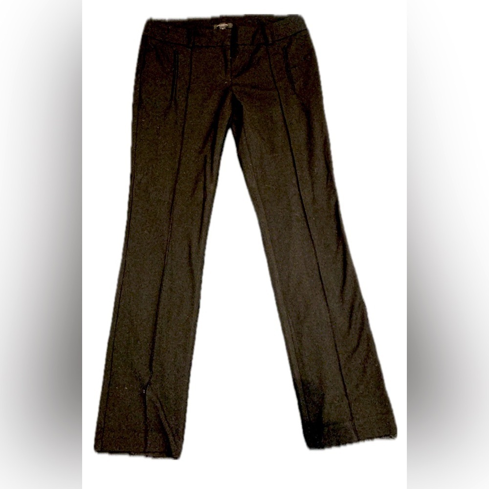 Ann Taylor Black Trouser Dress Pants Size 8 Classic Straight Leg